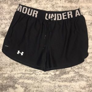 Black UA Drawstring Shorts